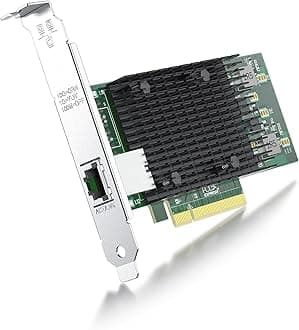 ipolex 10Gb Network Card Intel X540-T1 Ethernet Card PCI-E NIC, Single RJ45 Copper Port, with Intel X540-BT1 Controller, 2.1 X8, 10G PCI Express LAN Adapter NIC, Support Windows Server, Linux, Vmware
