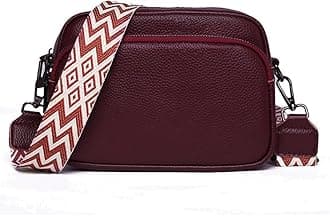 Crossbody Bags for Women, Genuine Leather Cross Body Bag Women with Adjustable Wide Strap Multiple Pockets Handbags & Shoulder Bags