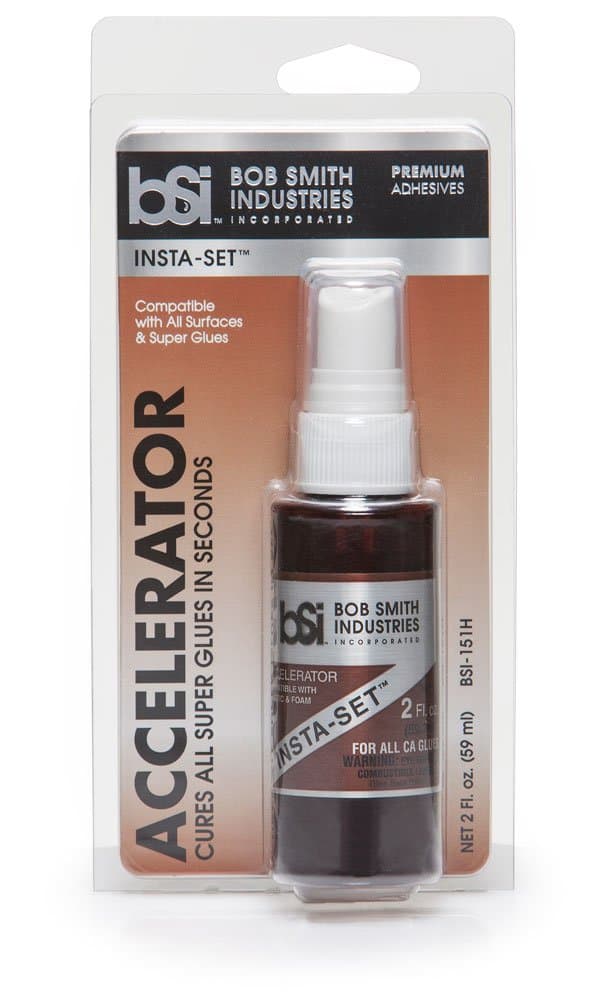 Bob Smith Industries BSI-151H Insta-Set CA Glue Accelerator - Fast Acting Cyanoacrylate Activator Spray for Super Glue - Modeling, Craft, Plastic & Wood Repair - Strawberry Scent (2 oz)