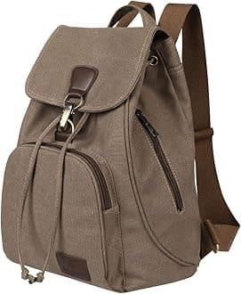 Canvas Fashion Backpacks Purse Casual Outdoor Shopping Daypacks Sports Rucksack Hiking Travel Multipurpose Bag Coffee