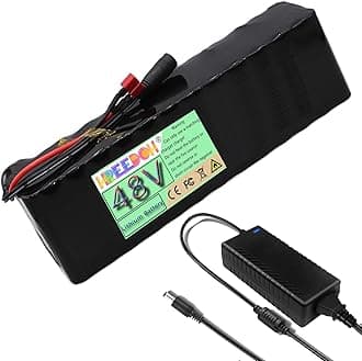 48 Volt Lithium Battery Pack 48V Li-ion Battery 48V Replacement Battery 4000mAh 6000mAh 7500mAh 9600mAh with Charger for 0-500W Motor,48v9600mah