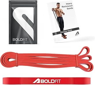 Boldfit Heavy Resistance Band for Workout Exercise & Stretching Pull Up Bands For Home Exercise & Gym Exercise Bands for Men & Women Resistance Tube Loop Bands Toning Bands - Red ( 7-15 Kg)