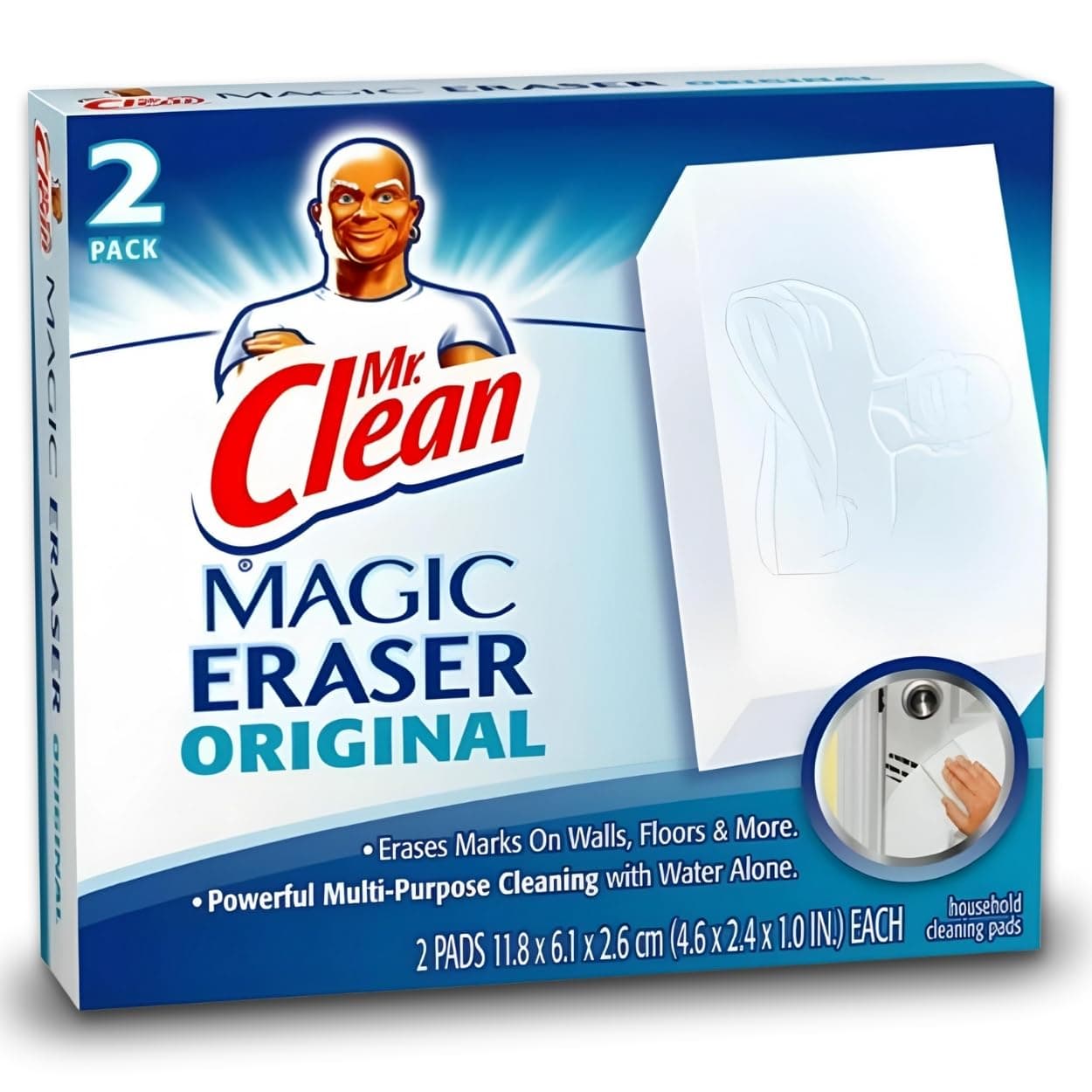 Mr. Clean Mr Erase and Renew Magic Eraser, Original, 2 Count