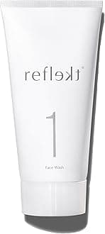 REFLEKT 1 – Daily Exfoliating Face Wash – Jojoba Esters, Hyaluronic Acid, Vitamin B5, Collagen, Cleanses, Hydrates, and Plumps Skin. Clean, Vegan, Cruelty-Free, Paraben- and Sulfate-Free Formula