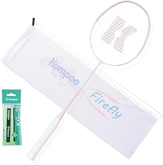 Professional Badminton Racket, Carbon Fiber Badminton Racket Set with Grip&Bag, Pro Badminton Racquet Lightweight for Beginner, Intermediate Players Outdoor Games Training