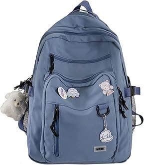 Cute Aesthetic Backpacks, School Backpack Teen Lightweight College Daypack for Teens Girls Women Students