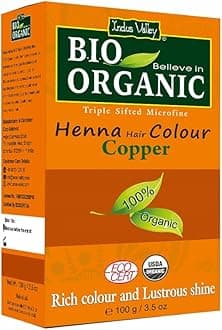 Bio Organic Natural Henna Hair Color Copper 100gm| 100% Gray Hair Coverage And Long Lasting Hair Dye | Vegan and Cruelty-Free