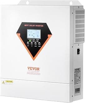 Hybrid Solar Inverter, 3000W, Single Phase Pure Sine Wave Power Inverter, 24V DC to 110/120V AC, with Built-in 100A MPPT Solar Charge Controller, for Off-Grid System Lead Acid Lithium Battery