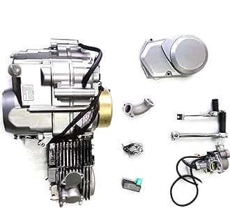 LIYUANJUN 4 Stroke Racing Engine, 140cc Engine Horizontal Motor with Gear Shi...