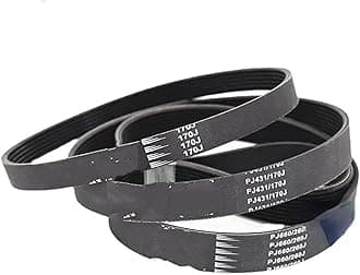 Transmission Belt 220J-PJ559 225J-PJ572 237J PJ602 Poly V-belts Ribbed For Treadmill For Fitness For Washing Machine Motor Drive Belts Drive V-Belt(237J-PJ602,1PC_6RIBS)