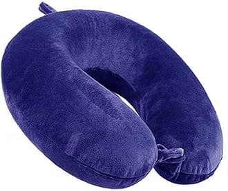 GDEOUP Travel Pillow - Memory Foam Neck Pillow Support Pillow,Luxury Compact & Lightweight Quick Pack for Camping,Sleeping Rest Cushion (Navy Blue)