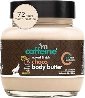 mCaffeine Body Butter For Dry Skin For Both Women And Men (250Gm) | Shea Butter Moisturizer With Cocoa Butter & Caffeine | For Oily And Dry Skin | For All Skin Types