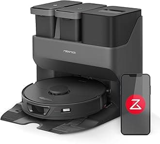 roborockS7 Max Ultra Robot Vacuum Cleaner with Auto Mop Washing/Auto Dust Emptying/Warm Air Drying/Auto Tank Refilling/Dock Self-cleaning Vacuum Cleaner(5500 Pa Active Obstacle Avoidance)