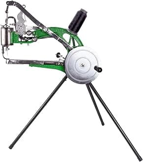 Leather Sewing Machine, The New Cobbler Machine, Manual Leather Stitcher for Shoes Repair, Bags & Belts Dual Speed Cotton/Nylon Thread Handheld Sewing Tool（Aluminum）
