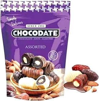 Chocodate Assorted Chocolate with Almond, Simply Delicious, 80g (UAE)