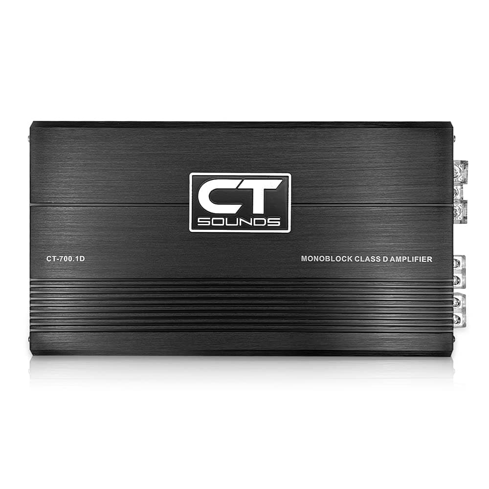 CT-700.1D Compact Class D Car Audio Monoblock Amplifier, 700 Watts RMS
