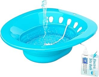 - Pochik Sitz Bath, Electric Sitz Bath for Hemorrhoids, Sitz Bath for Toilet Seat, Postpartum Care, Automatic Flushing, Sits Bath Kit for Women, Unisex Sitz Bath Seat for Soak, Collapsible, Deeper Bowl
