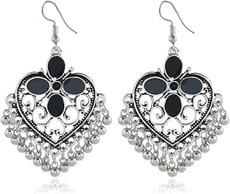 Vektenxi Women Hollow Jewelry Boho Metal Vintage Tassel Earrings Carved Drop Earrings Size 2 Durable and Useful