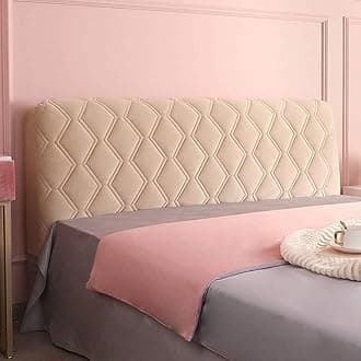 Headboard Covers Slipcover, Stretch Bed Headboard Covers, Small Square Jacquard Dustproof Protector Cover for Upholstered Headboard (Milk White, Queen Headboard Length ( Color : #61 , Size : 140cm/55i