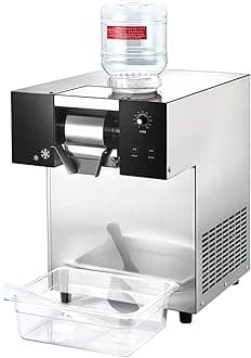 Commercial Automatic Snowflake Ice Machine, 180Kg/24H Snow Ice Maker With Adjustable Thickness, 1000W Snowflake Crusher Bingsu Machine For Bar Cocktails Milk