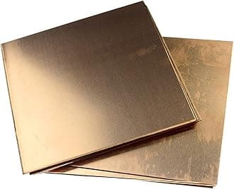C110 Copper Sheet 99.9% Pure Copper Conductive, Thermal, and Corrosion Resistant Sheet Metal Plate, for Electrical and Thermal Conductivity Equipment, T 2mm x W 100mm x L 150mm, 1Pcs