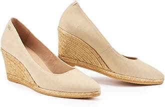 VISCATA Handmade in Spain Roses 2.75-inch Elegant Style, Soft Canvas, Slip-on Wedge Pump, Espadrilles Heel