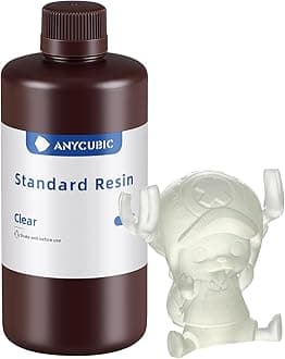 ANYCUBIC 3D Printer Resin, 405nm High Precision Fast Curing UV Photopolymer Resin for LCD 3D Printing, 1kg Clear