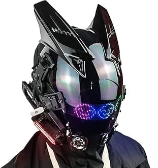 Punk Mask, Sci Fi Futuristic Helmet - Techwear Mask for Adult Party