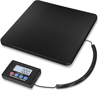 Shipping Scale, 440LB x 10g High Accuracy Postal Scale, Hold/Tare Function, Digital Shipping Postal Scale for Packages, Postage, Luggage, Mailing, Battery & AC Adapter Included