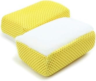 Autofiber [Scrub Ninja] Scrubbing Block - 2 Pack (5”x3”x2”) for Leather, Plastic, Vinyl and Upholstery Cleaning