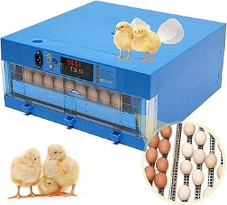 Fertile Eggs for Hatching Duck, 64 Eggs Automatic Egg Incubator Fully Automatic Digital Poultry Brooding Machine Automatic Egg Turner