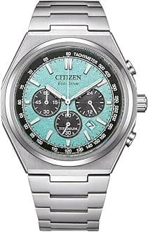 Citizen Men Chronograph Eco-Drive Watch with Titanium Strap CA4610-85M, Silver, standard size, Sport/Luxury
