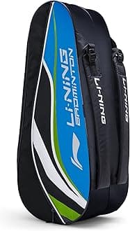 Li-Ning Panther Double Zipper Polyester Badminton Kit Bag | Stash Pocket | Ample Storage | Unisex - Men, Boys, Girls, Women