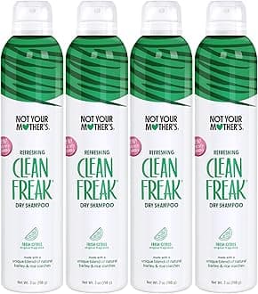 Not Your Mother's Clean Freak Original Dry Shampoo - (4-Pack) 7 oz - Refreshing Dry Shampoo Instantly Absorbs Oil - Hair Essentials for All Hair Types