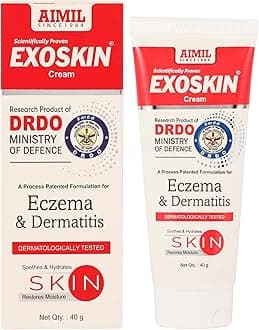 AIMIL Exoskin Cream - 40gm | For Eczema & Dermatitis | Dermatologically Tested | Research Product from DRDO