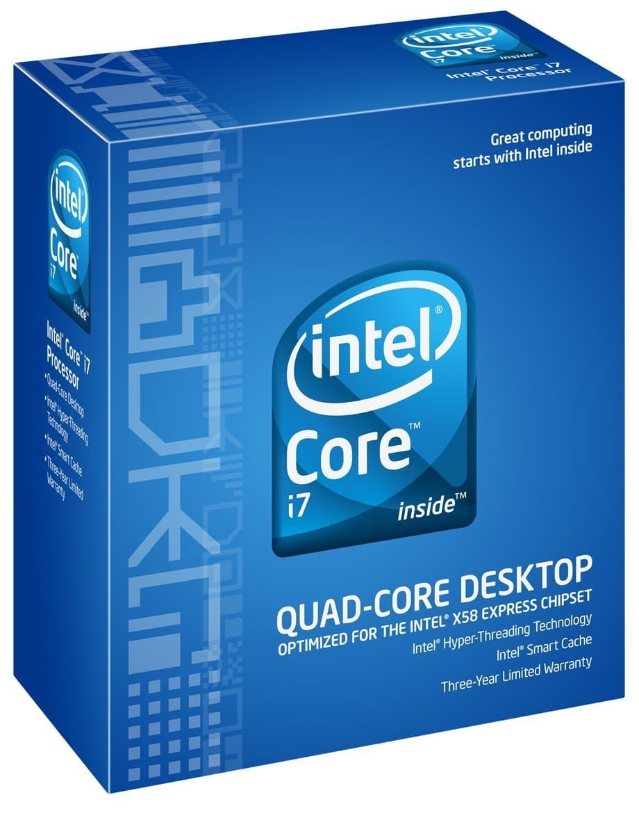 i7-920 (Bloomfield) Quad Core Processor - 2.66 GHz, 8MB L3 Cache, 1333MHz FSB, Socket 1366, 45 nm, 3 Year Warranty, Retail Boxed