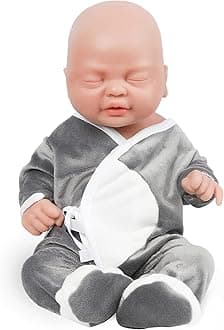 VollenceVollence 14 inch Eyes Closed Full Silicone Baby Dolls, Not Vinyl Dolls, Can Take a Pacifier Silicone Dolls Full Silicone Baby - Boy