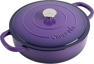 Crock-Pot Artisan Enameled Cast Iron Braiser W/Lid, 5 Quart, Lavender Purple