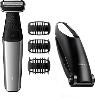 Philips Body Groomer, Series 5000 Showerproof with Back Reaching Attachment and Skin Comfort System, Corded and Cordless Use - BG5020/13, UK plug