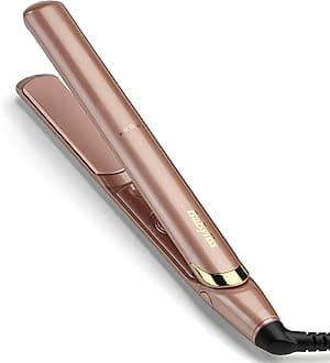 Rose Gold Hair Straighteners - Ceramic Plates for Smooth Styling, Multi-Voltage Worldwide use, Ultra-Fast 15 Second Heat Up, 3 Heat Settings Up to 235°C, 2598U