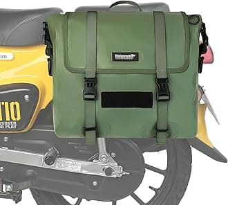 RhinowalkMotorcycle Saddlebags, Waterproof Saddlebags, Quick Release 15L Motorcycle Single Side Hanging Bag Motorcycle Accessories