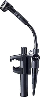 Pro Audio C518 ML Professional Miniature Clamp-On Condenser Microphone with Mini XLR to Mini XLR Cable and A400 Adapter Plate