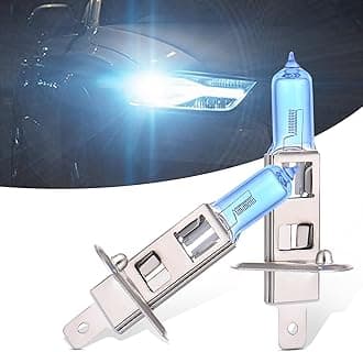 Pack-2 H1 Halogen Bulbs, Car Xenon Light Bulbs, 12V 100W Car High Beam Lights, Automobile Lights Replacement Kit, Universal for Most Cars, SUVs and Vans (White #H1)