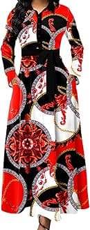 IbuduSexy Church Dresses for Women 2026 Boho Maxi Dress African