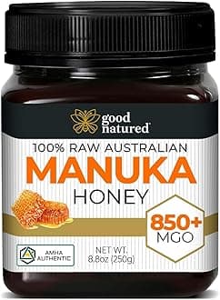 Good Natured Manuka Honey (MGO 850+) - High Grade Raw Manuka Honey Medical Grade, Non-GMO, Lab-Tested & AMHA Certified, BPA-free, 8.8 oz