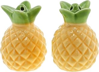 Servette Home Novelty Salt and Pepper Shaker Set for the Kitchen Collector - Pineapple