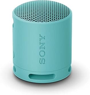 SRS-XB100 Wireless Bluetooth Portable Lightweight Super-Compact Travel Speaker, Extra-Durable IP67 Waterproof & Dustproof, 16 Hour Battery, Versatile Strap, and Hands-Free Calling, Blue New