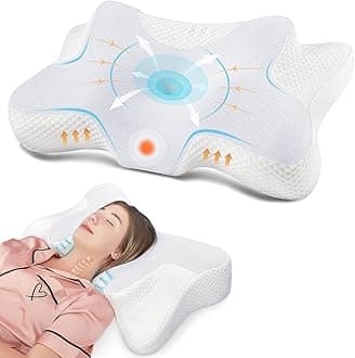 DONAMA Cervical Neck Pillow for Pain Relief,Odorless Contour Memory Foam Pillows with Cooling Pillowcase Cozy Sleeping, Orthopedic Ergonomic Bed Pillows for Side Back Stomach Sleepers