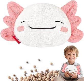 Cute Axolotl Microwave Heating Pad for Pain Relief, Unscented Microwavable Heating Pads for Cramps, Neck Shoulder, Muscles, Natural Moist Heat Pack with Washable Cover