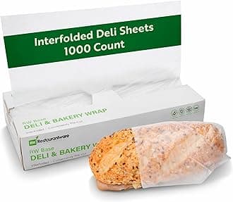 Restaurantware-RW Base 10.75 x 12 Inch Plastic Deli Sheets, 1000 Interfolded Butcher Plastic Wraps - Pre-Cut, Disposable, Clear Sandwich Wrap Sheets, Microwavable, Freezable